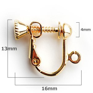 画像3: イヤリング ネジバネ玉ブラ同色5ペア【高品質パーツ】