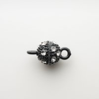 マグネット金具 クリスタル ブラック 7mm