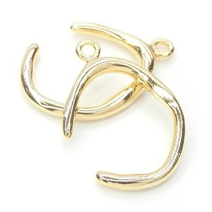 画像2: イヤーカフ金具（片耳用）同色２個入り（カン付き）【高品質パーツ】