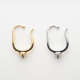 真鍮製イヤーカフ金具（片耳用）芯立皿付(ニッケルフリー) 1個