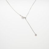 SILVER アズキチェーンネックレス スライドアジャスター(ハート) 45cm