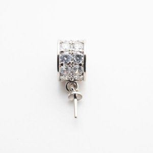 画像2: SILVER  ペンダントトップ ロンデルタイプ キュービックジルコニア × 10石