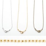 ネックチェーン（カットボール）44cm 2本セット 【高品質パーツ】