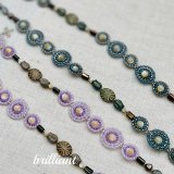 【再入荷！】ニコルロングネックレス《デニムブルー／パープルピンク》 by Beads工房 brilliant 大槻友美