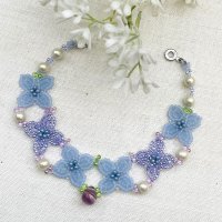 紫陽花ブレスレット by Beads工房 brilliant 大槻友美