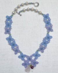 【再入荷！】紫陽花ネックレス by Beads工房 brilliant 大槻友美