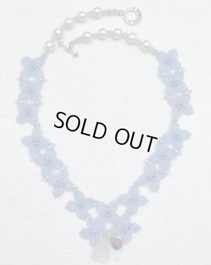 画像1: 【再入荷！】紫陽花ネックレス by Beads工房 brilliant 大槻友美