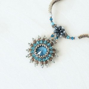 画像2: アズールブルーラウンドネックレス by 松本麻紀子