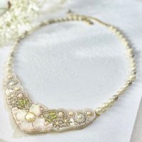 ベルローズ（ビーズ刺繍ネックレス） by Beads工房 brilliant 大槻友美