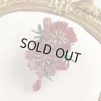 【再入荷】ビーズステッチで編むブローチ〜チョコレートコスモス〜 by ビーズパフェ 岡本恵子