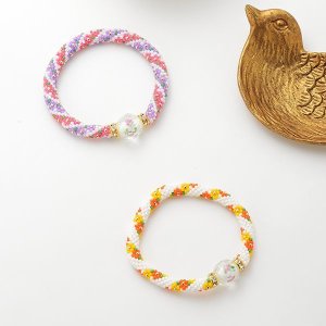 画像2: 【Bead Art 24号掲載】基本のチューブクロッシェ 紫陽花カラーの花束【1段8目】 by フロリッサ 西冨士絵