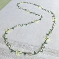【再入荷！】小花のロングネックレス 黄色 by Beads工房 brilliant 大槻友美
