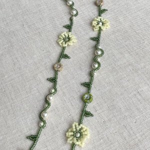 画像2: 【再入荷！】小花のロングネックレス 黄色 by Beads工房 brilliant 大槻友美