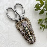 ビーズ刺繍ミニハサミケース(アンティークシルバー) by Beads工房 brilliant 大槻友美