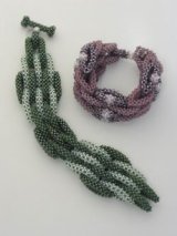 【50%OFF】Right angle weave Linked Bracelet（エンジ・パープル）