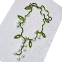 すずらんネックレス by Beads工房 brilliant 大槻友美