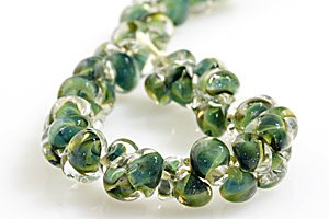 画像3: 【5粒】ティアドロップビーズ 【Reptile Green】