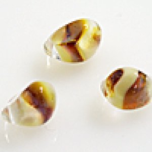 画像3: ティアドロップビーズ 【Caramel Popcorn】