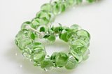 【現品限り】【5粒】ティアドロップビーズ　【Pastel Green】