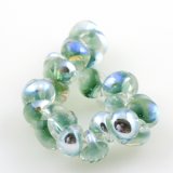 【現品限り】【5粒】ティアドロップビーズ メタリック【Glimmering Moss】
