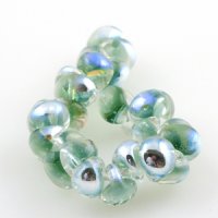 【現品限り】【5粒】ティアドロップビーズ メタリック【Glimmering Moss】