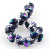 【現品限り】【5粒】ティアドロップビーズ メタリック 【Electric Plum】