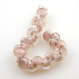 【5粒】ティアドロップビーズ グリッター 【Nude Pink】