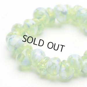 画像1: 【5粒】ティアドロップビーズ【Green Island】