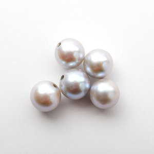 画像2: 【片穴】アコヤ真珠（ラウンド / グレイ / 6.5mm UP）１個