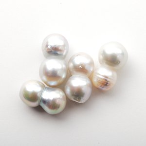 画像2: 【無穴】アコヤ真珠（ツイン / ホワイト / 7-8mm）１個