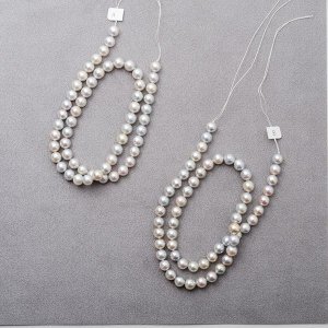 画像3: 【片穴・両穴連】【上質】アコヤ真珠（ラウンド / グレー / 7mm UP）