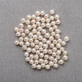 現品限り【両穴】アコヤ真珠（セミラウンド / ホワイト / 3.5mm UP）1個〜