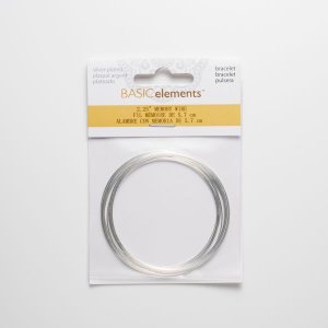 画像1: メモリーワイヤー・ブレスレット用12巻(シルバー)Mサイズ 2.1/4inch(直径57mm)