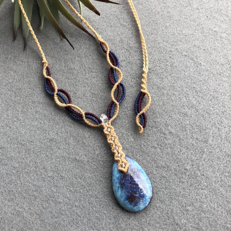 煌めきアロマストーンペンダントマクラメキット Calming 特別コラボ デザイン いちむらもとこ先生 煌めきアロマストーン 高田リリー律子