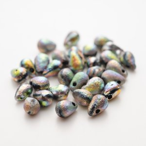 画像: サイド ドリル ティアドロップ　4×6mm　ジェットフルヴィトレイル　