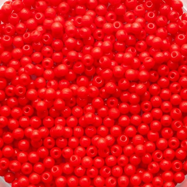 画像1: フィニアル 片穴ビーズ 2mm オパークレッド (1)