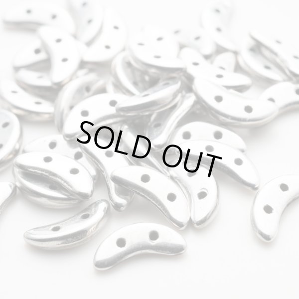 画像1: 【チェコメイト】クレセント 2ホール - シルバー (1)