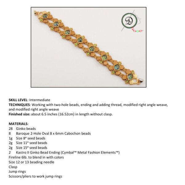 画像3: 【シンバルシリーズ】カストロII ギンコ エンドパーツ ゴールド 4.2X6.7mm（24Kメッキ・2/8個） (3)