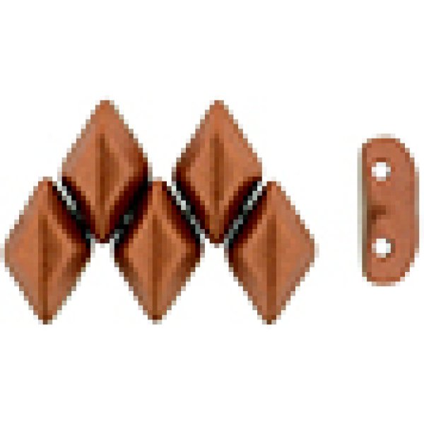 画像2: 【現品限り！】ジェムデュオ 8x5mm マットメタリック アンティークコッパ―（約8.9g） (2)