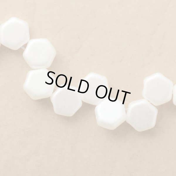 画像2: ハニカム 6mm パステルホワイト 30個 (2)