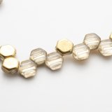 画像: ハニカム 6mm クリスタル・アンバー 30個