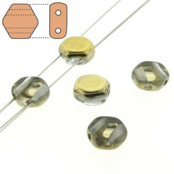 画像2: ハニカム 6mm クリスタル・アンバー 30個 (2)
