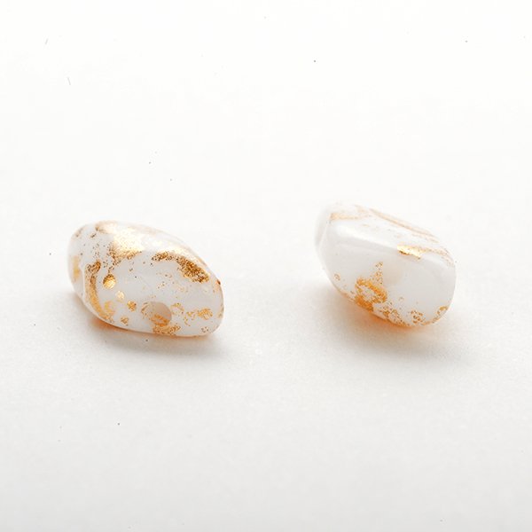 画像4: ジェムデュオ ゴールド スプラッシュ 8x5mm ホワイト（約10/100g） (4)