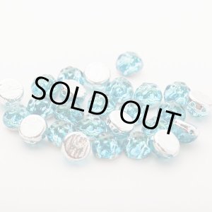 画像: バロック２ホールカボション バックリット アクアソル ロットB Bead Art 37号 海外作家 Shiraさん使用ビーズ