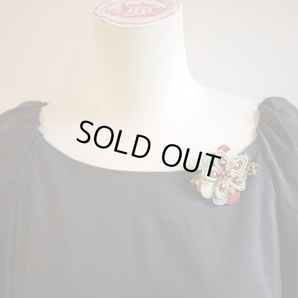 画像2: ソウタシエで作るフラワーサークルブローチ by 腰本優子 (2)