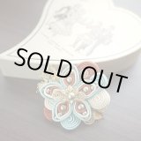 画像: ソウタシエで作るフラワーサークルブローチ by 腰本優子