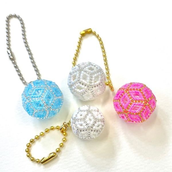 画像4: 小さいレースボール(白)(ピンク)(水色) by フロリッサ 西冨士絵 (4)