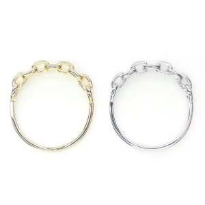 画像: チェーン型リング(12号サイズ) 　1個入【高品質パーツ】