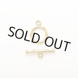 画像: トグルクラスプ ゴールドメッキ スリーライン