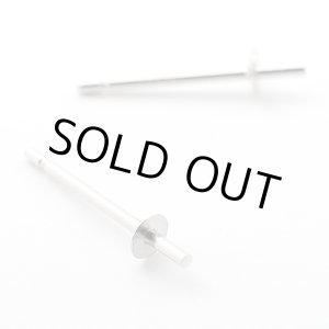 画像: Pt ピアス 直結M　ポスト(ピアス針芯立・皿付) / シリコンキャッチセット